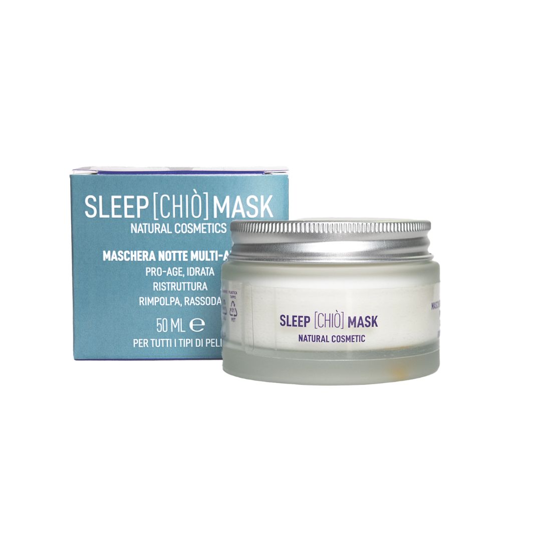 Chiò Skincare, Sleepchiò Maschera Notte Multi Azione Viso e Collo, Idrata, Rimpolpa, Rassoda