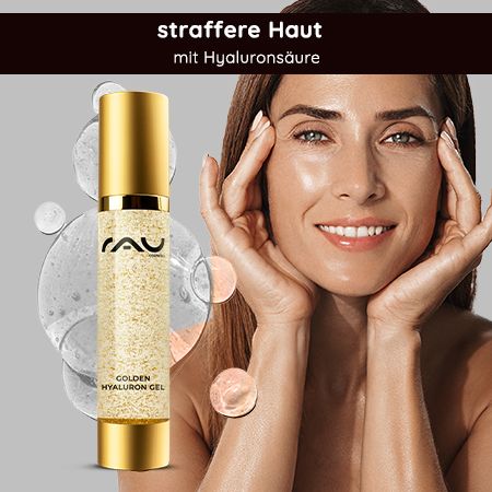 RAU Cosmetics Golden Hyaluron Anti Aging Gel mit 23kt Gold & Hyaluronsäure Luxus für die Haut