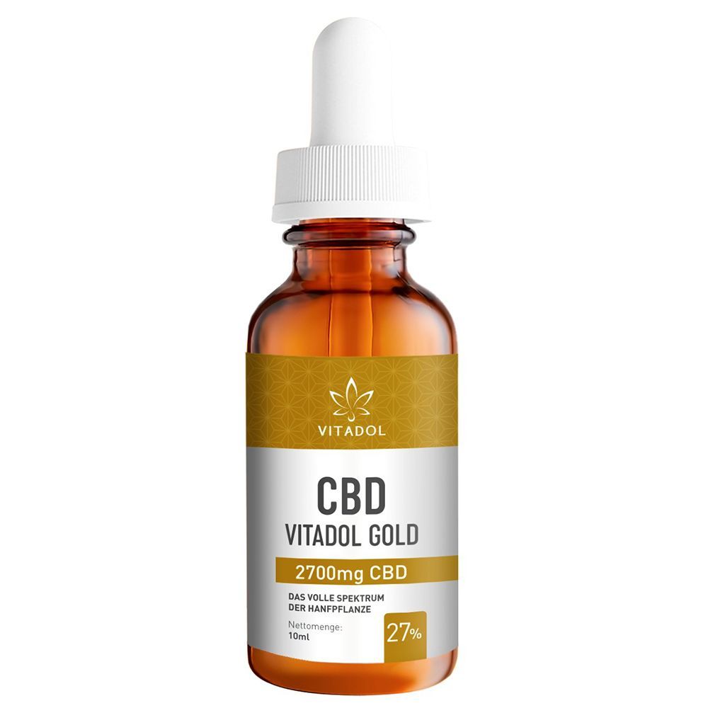 CBD 27% Bio Hanfextrakt Öl Vitadol gold 10 ml