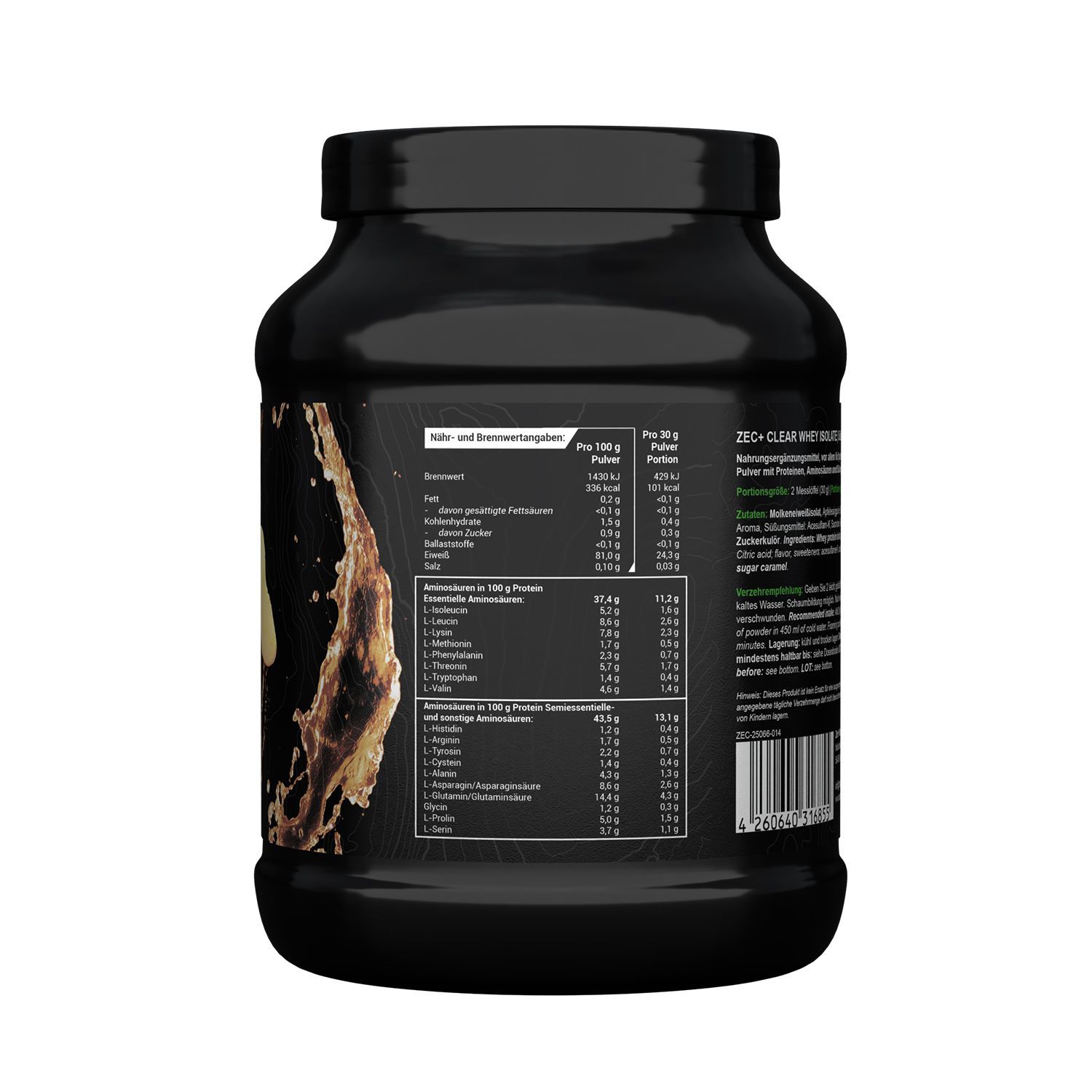 Zec+ Clear Whey Isolate Protein/ Eiweiß Süßer Apfel 450 GR Pulver