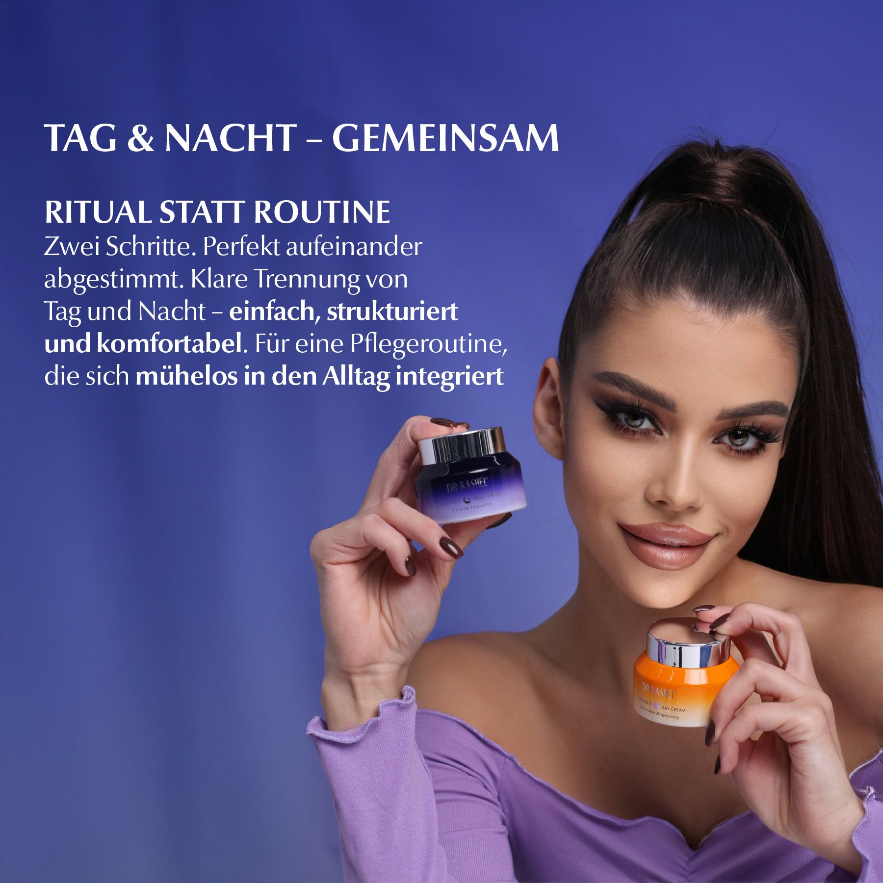 DR.RASHEL Gesichtspflege-Set Retinol Vitamin C Tagespflege Nachtpflege