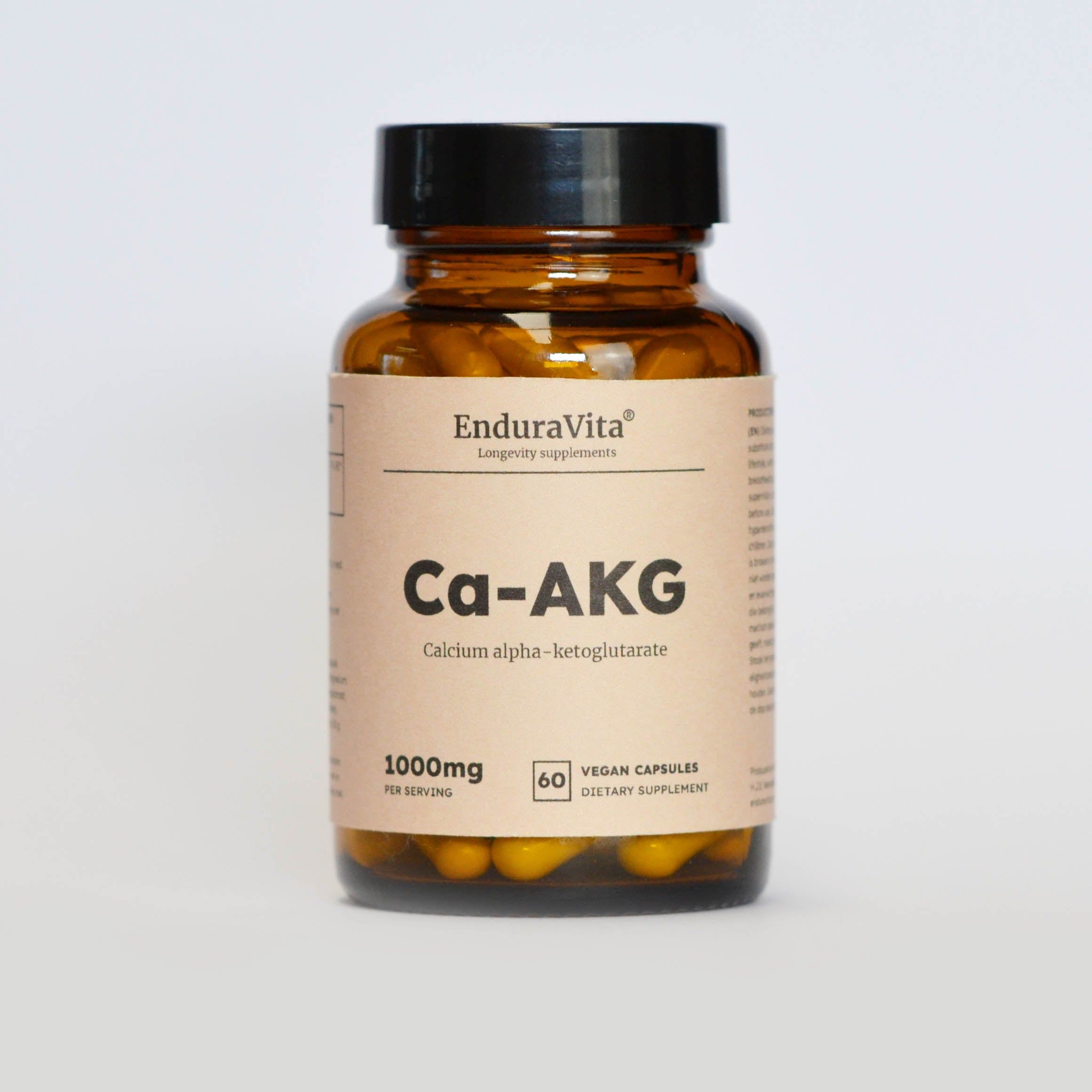 EnduraVita® Ca-AKG | Calcio alfa-chetoglutarato | 60 x 500 mg | Massima purezza