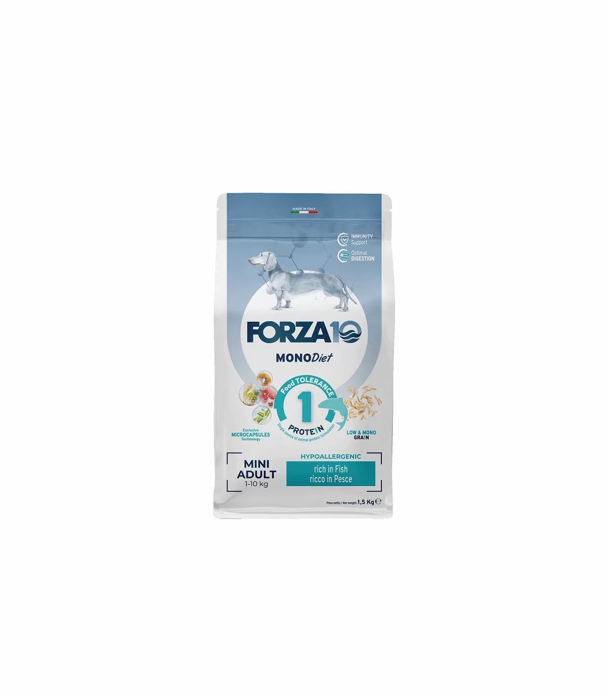 F10 DOG MINI DIET PESCE 1,5KG - Immagine 8