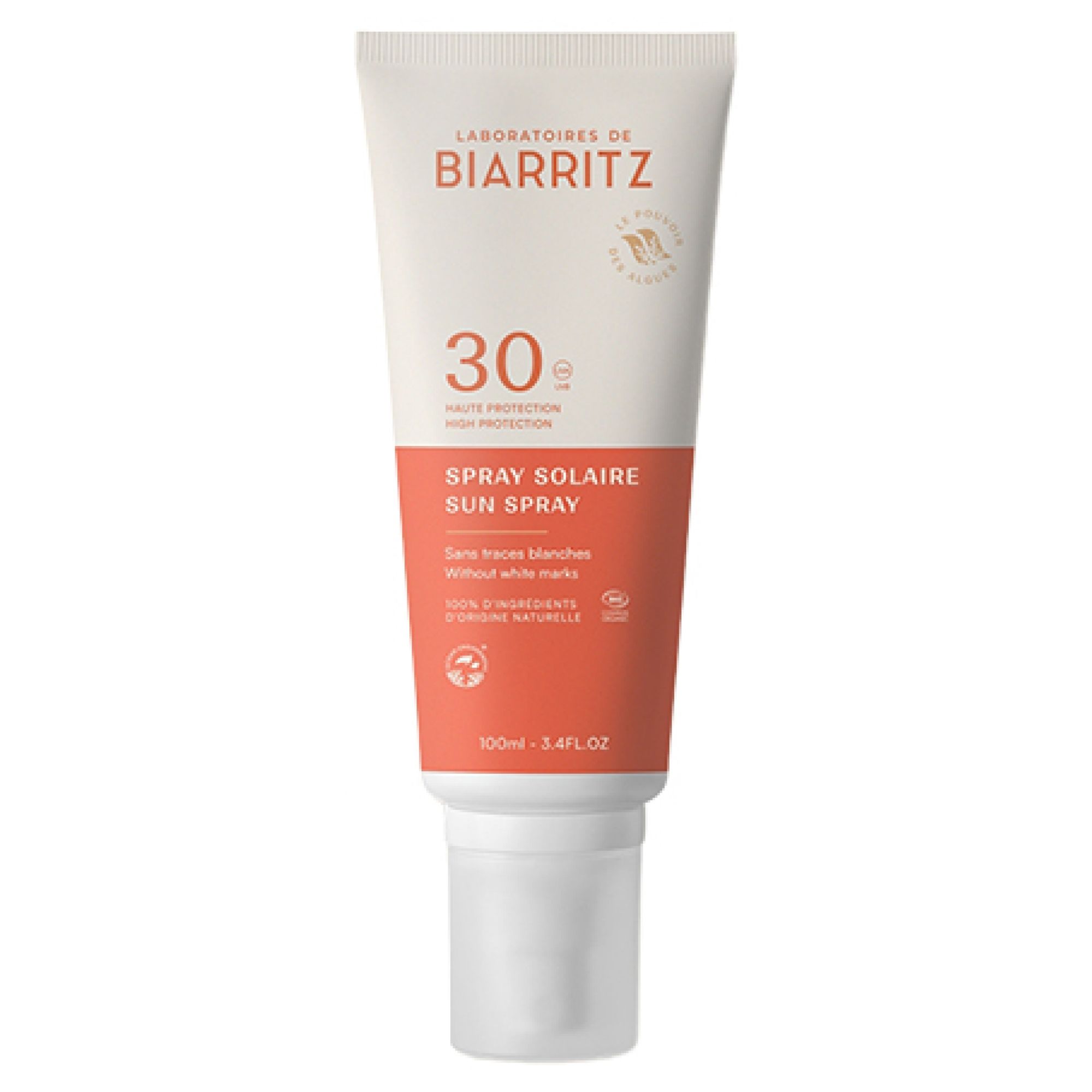 Laboratoires de Biarritz Bio-Sonnenschutzspray für Gesicht und Körper Spf30 4x4,8x17,8 cm