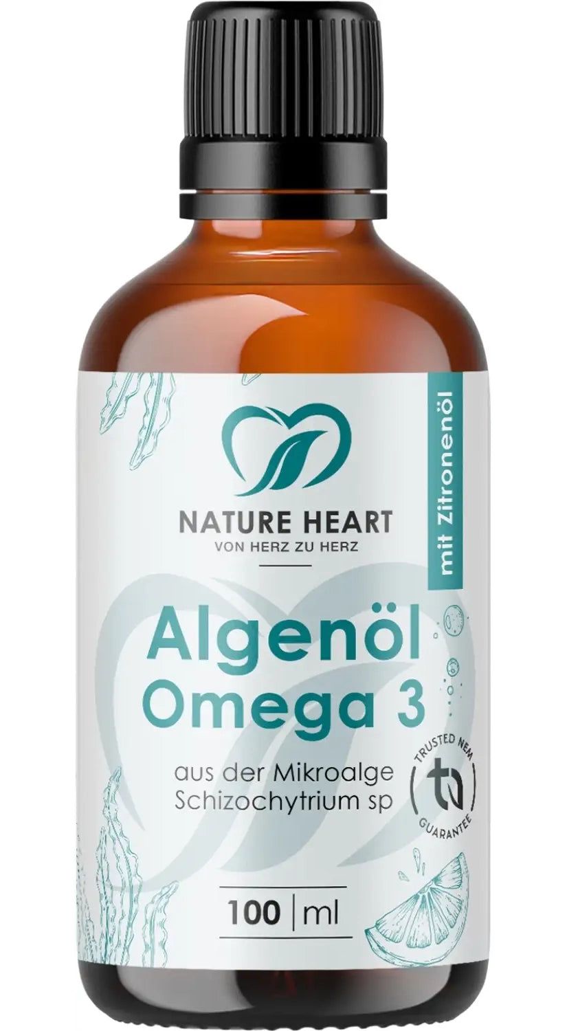 Nature Heart Algenöl Omega 3 100 ml Öl