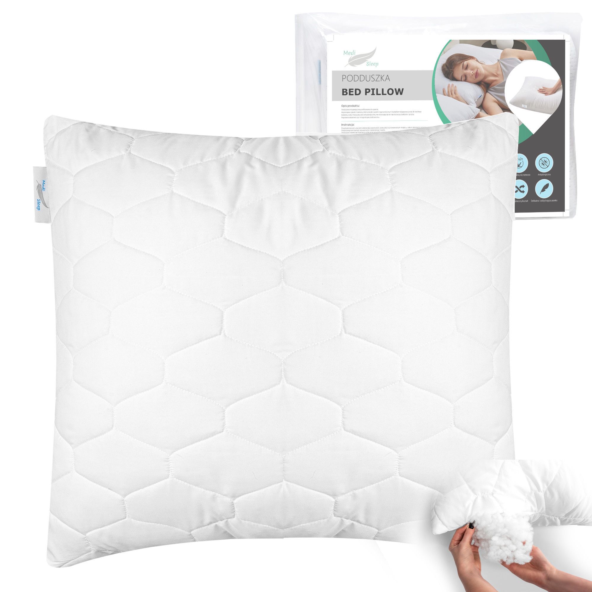Medi Sleep Gestepptes Schlafkissen 40 x cm 1 St