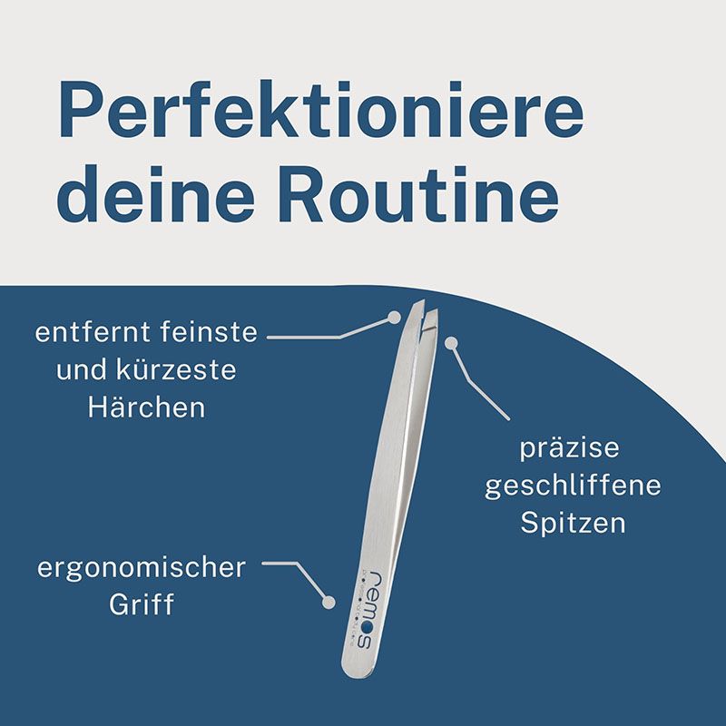 REMOS Augenbrauenpinzette mit extra feiner gerader Spitze