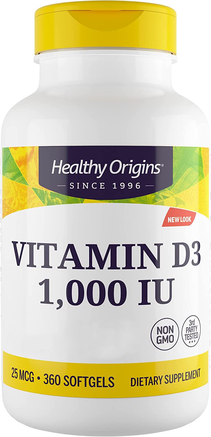 Healthy Origins, Vitamin D3, 1.000Iu, Kapseln 360 St