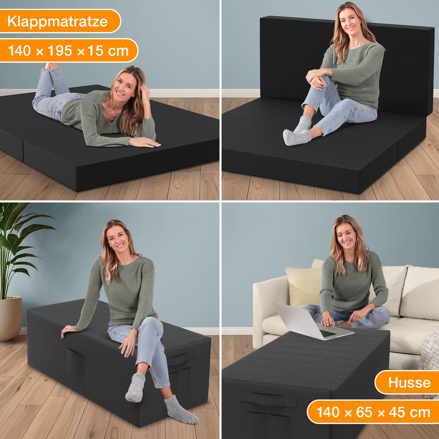 Bestschlaf Spar-Set Klappmatratze inkl. Husse & Tasche