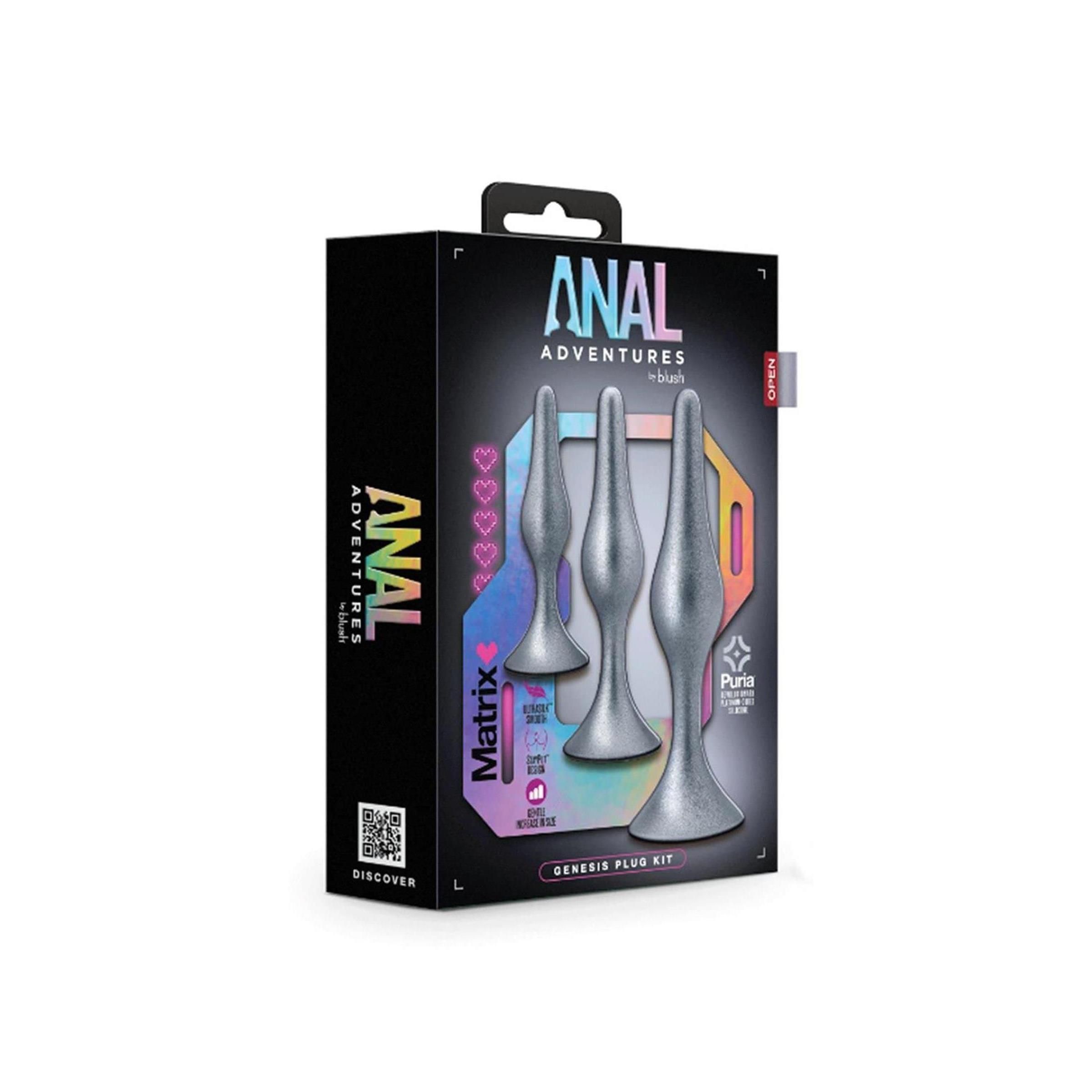 Blush - ANAL ADVENTURES MATRIX GENESIS Plug KIT STELLAR SILVER