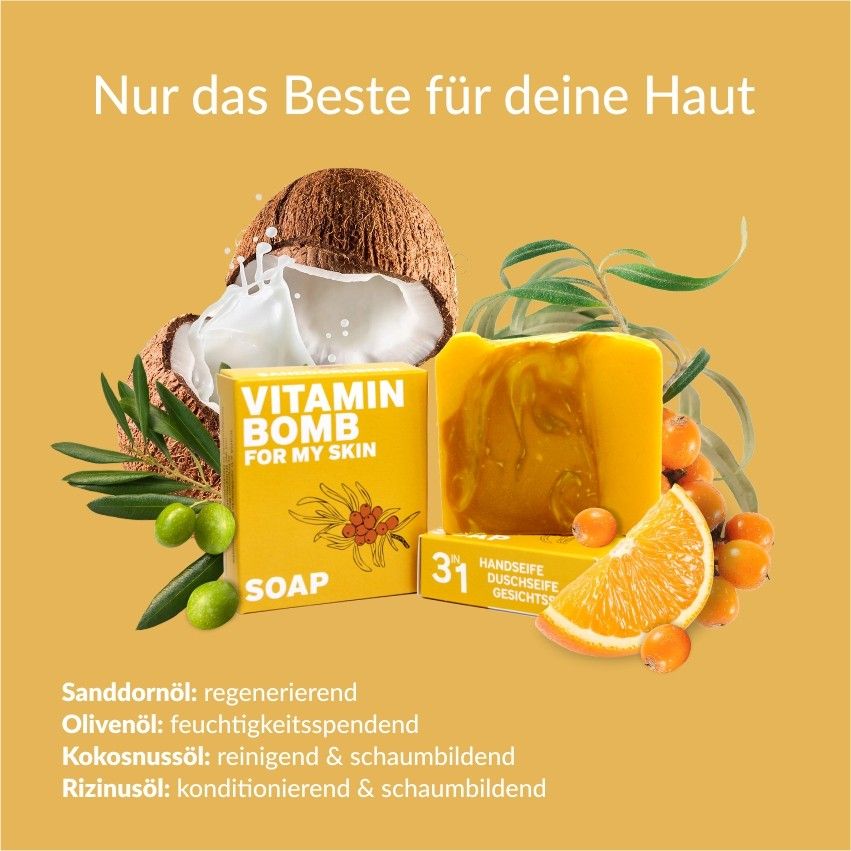 Spirit of Rügen Bio 3-in-1 Naturseife Sanddornbrise