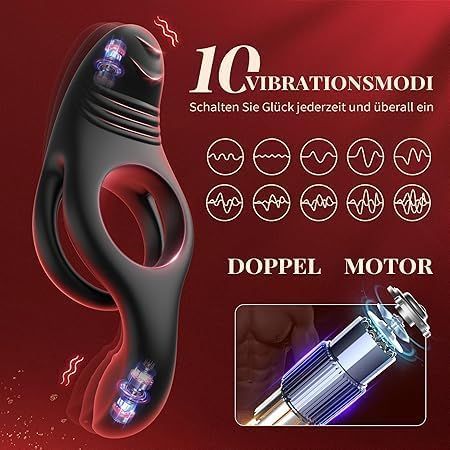 Tagnaff Penisring Vibrator Spielzeug für die Paare Klitoris