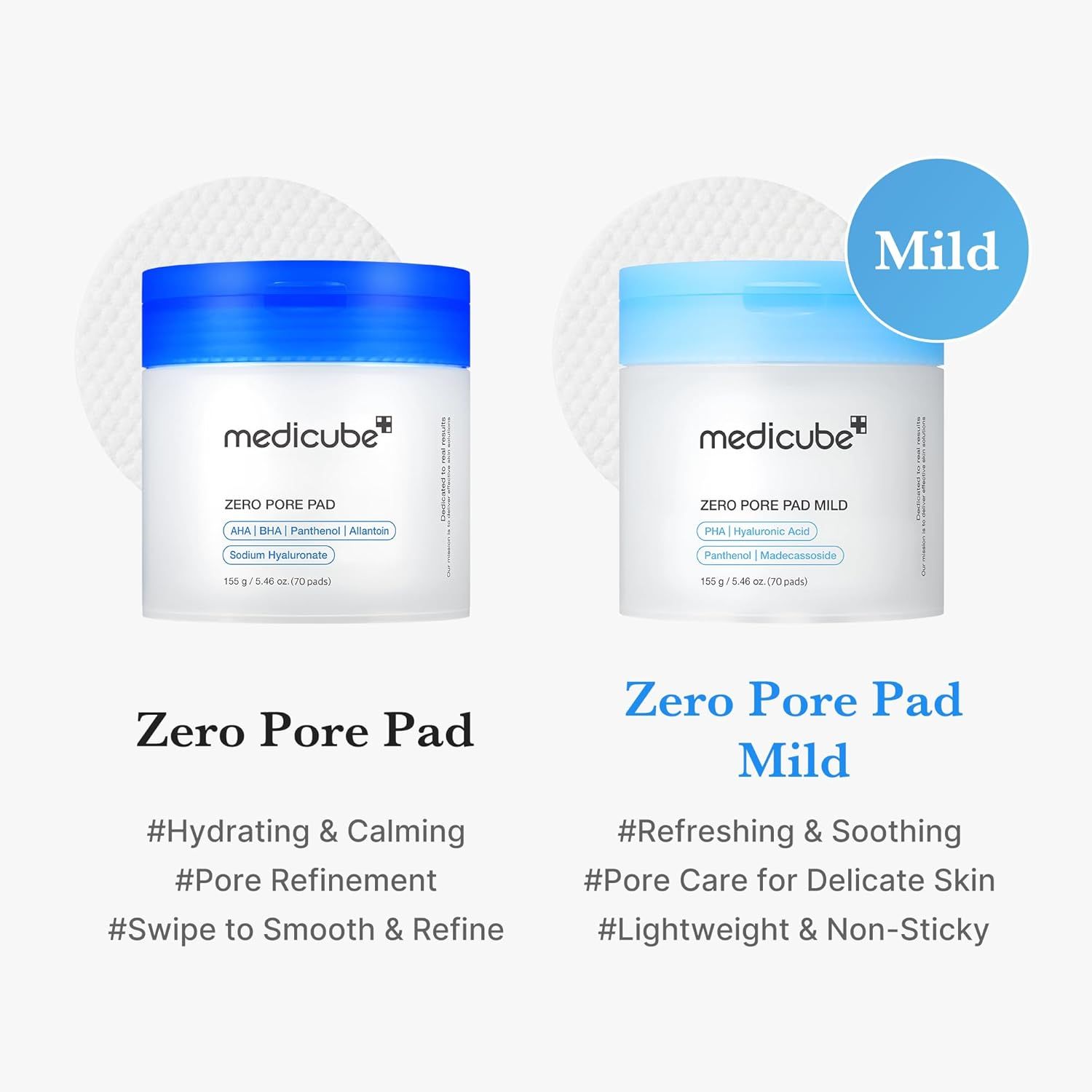 MEDICUBE Zero Pore Pad Mild (70pcs)