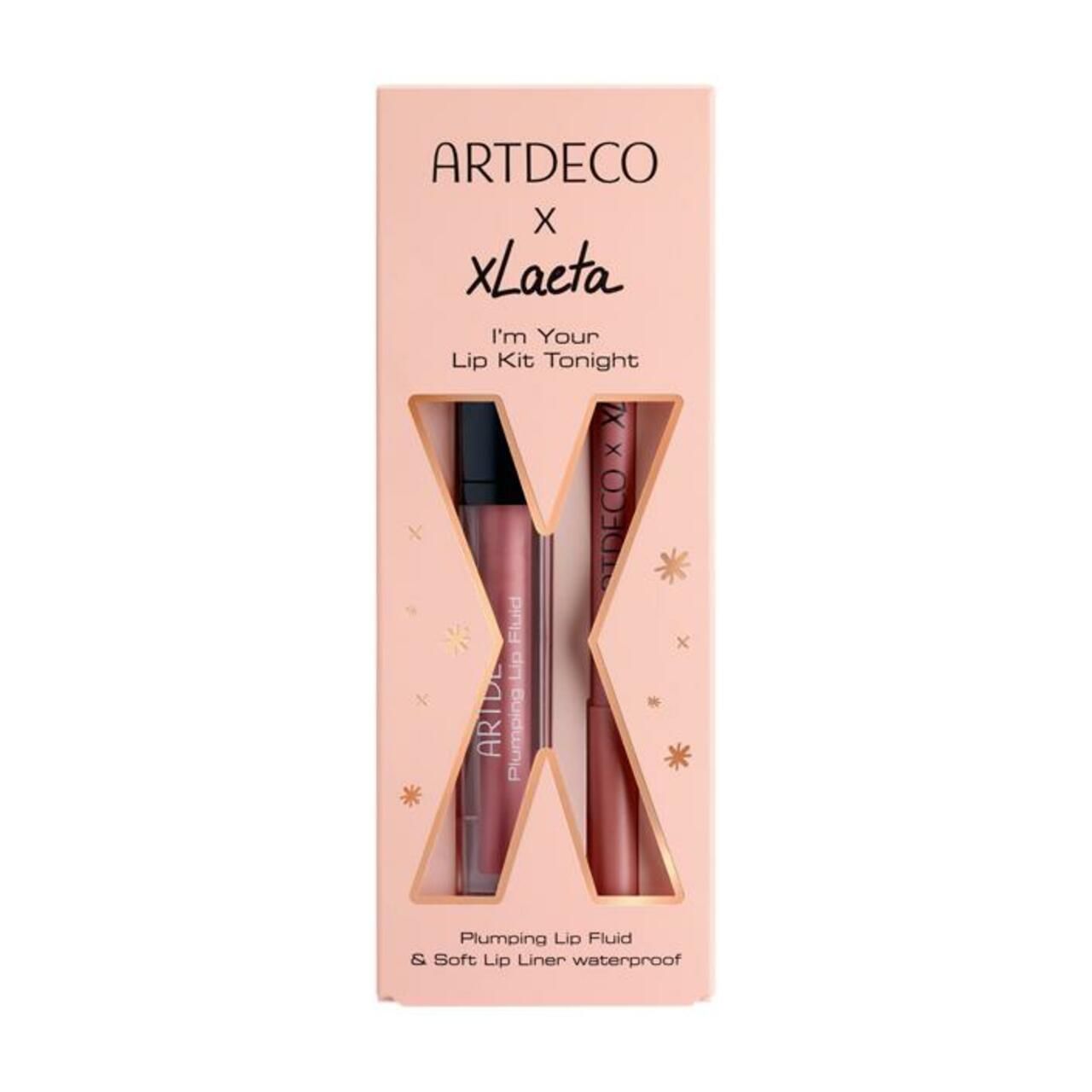 Artdeco Lip Kit. Rosa Verpackung mit Lip Fluid und Lipliner. Schriftzug: I'm Your Lip Kit Tonight.