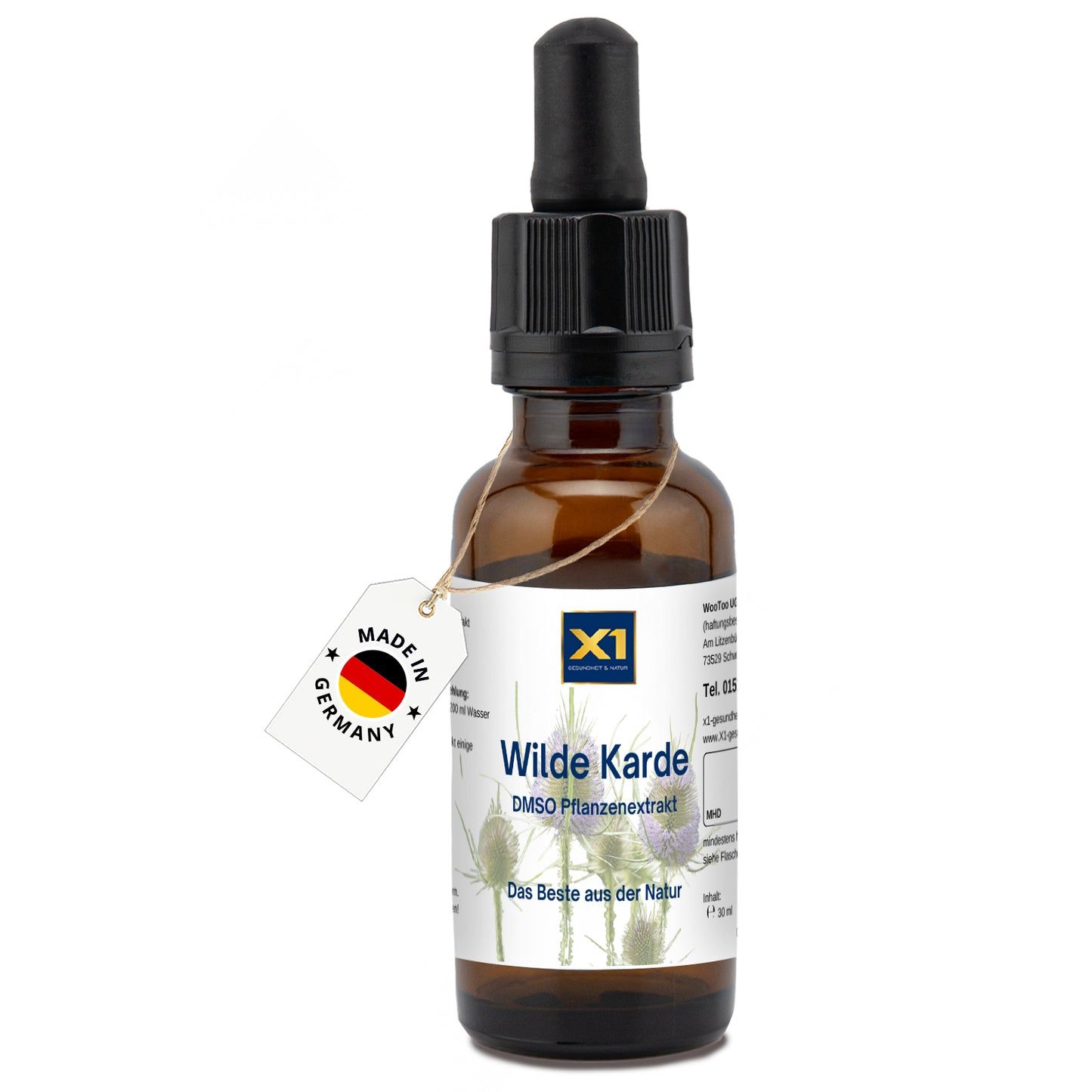 X1 Wilde Karde Dmso Pflanzenextrakt 30 ml