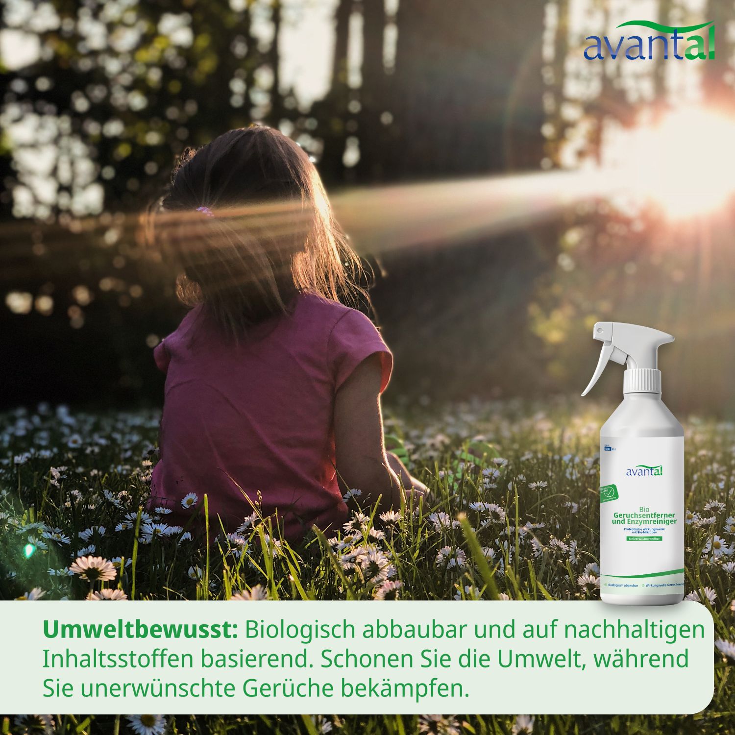 avantal® Geruchsneutralisierer & Enzymreiniger Sprühflasche