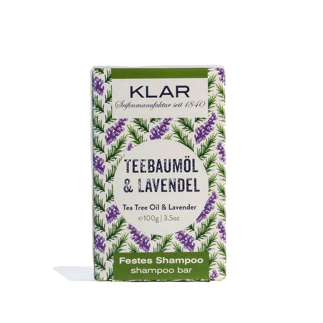 Klar-Seifen - Klar's festes Shampoo Teebaumöl Lavendel (gegen Schuppen)