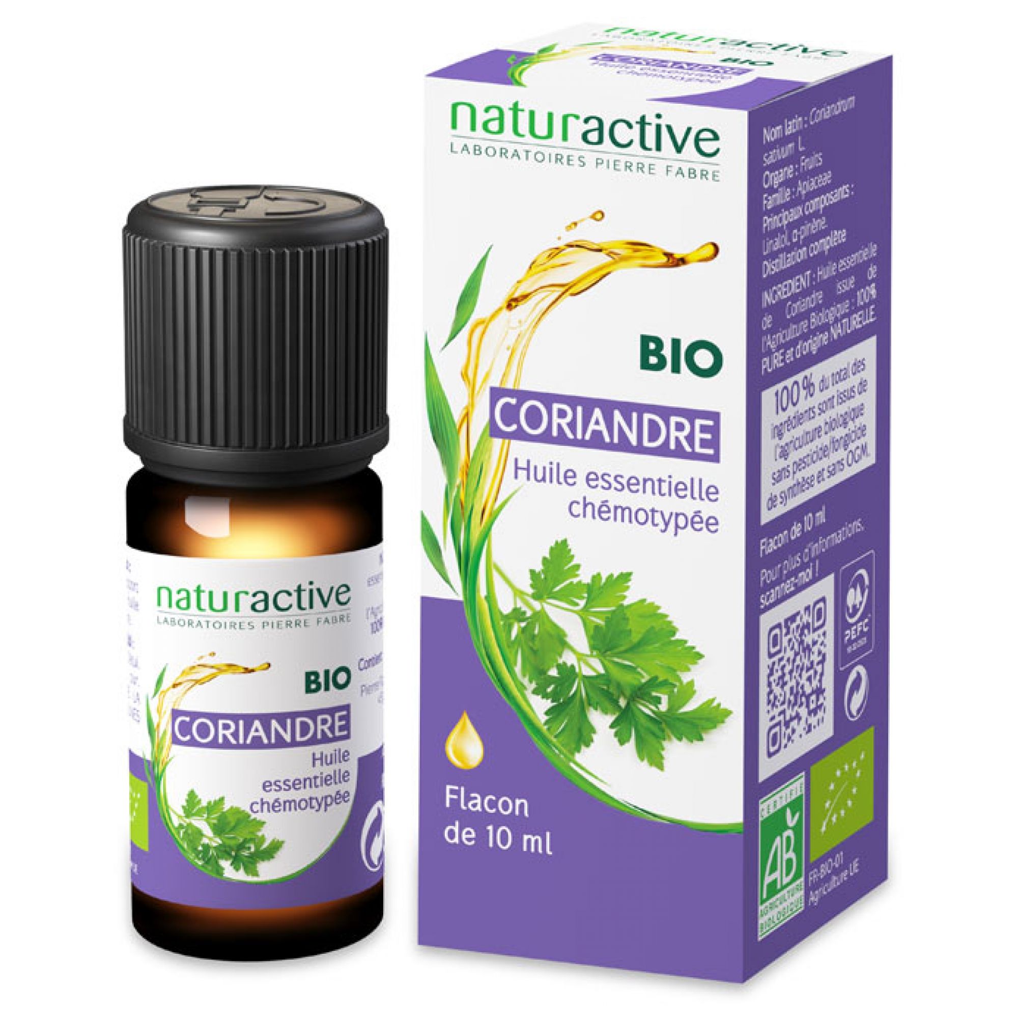 Naturactive Ätherisches Öl Bio-Koriander 8x3x3 cm