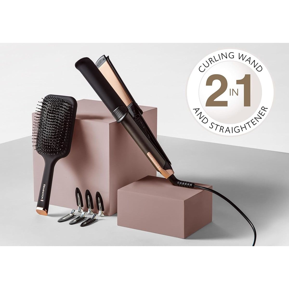 REMINGTON Glätteisen & Lockenstab Haarglätter ONE Straight & Curl Styler S6078