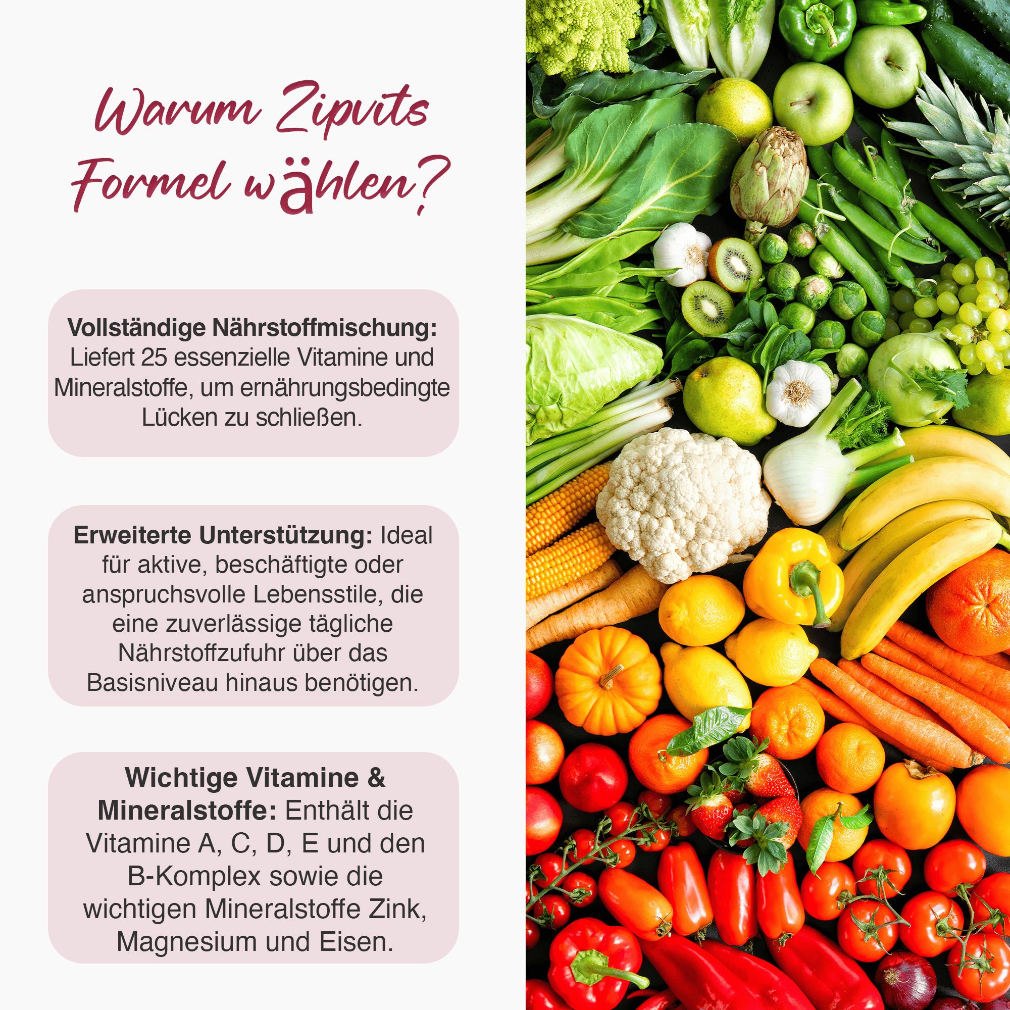 Zipvit A-Z Multivitamin High Strength - 25 Vitamine & Mineralstoffe