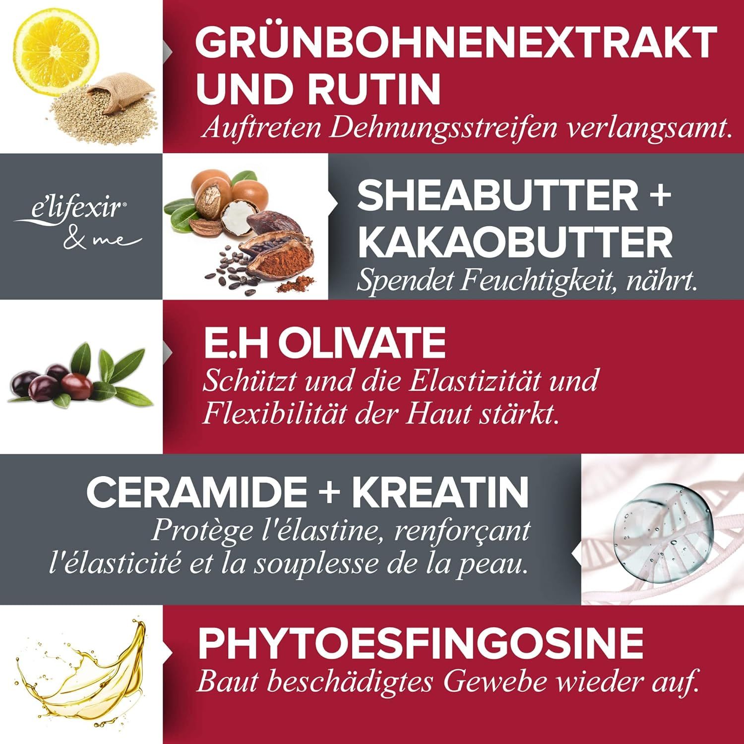 E'LIFEXIR Anti-Dehnungsstreifen Creme