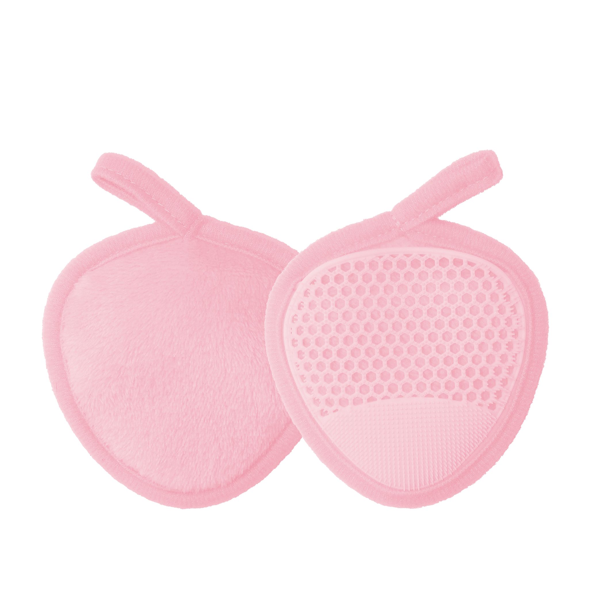 Zwei rosa GLOV Pads mit Schlaufen.