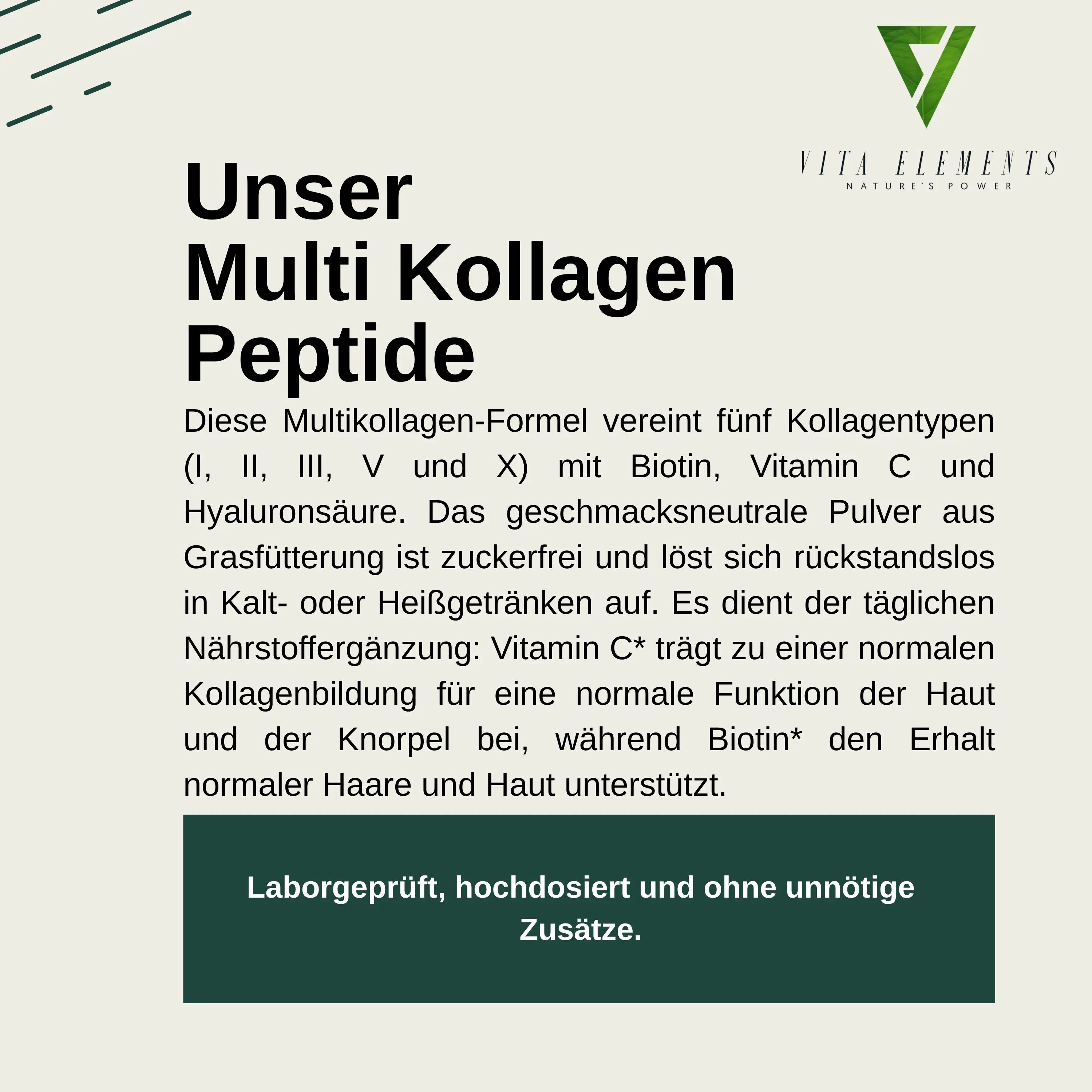 Vita Elements Kollagen Peptide Pulver
