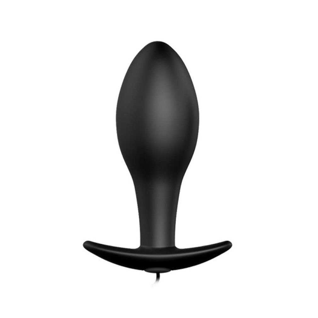 Schwarzer Anker-Analplug aus Silikon.
