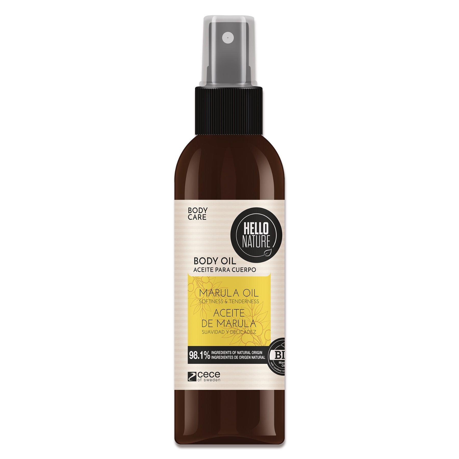 Hello Nature Körperöl mit Marula Öl für Körperpflege 1x130 ml