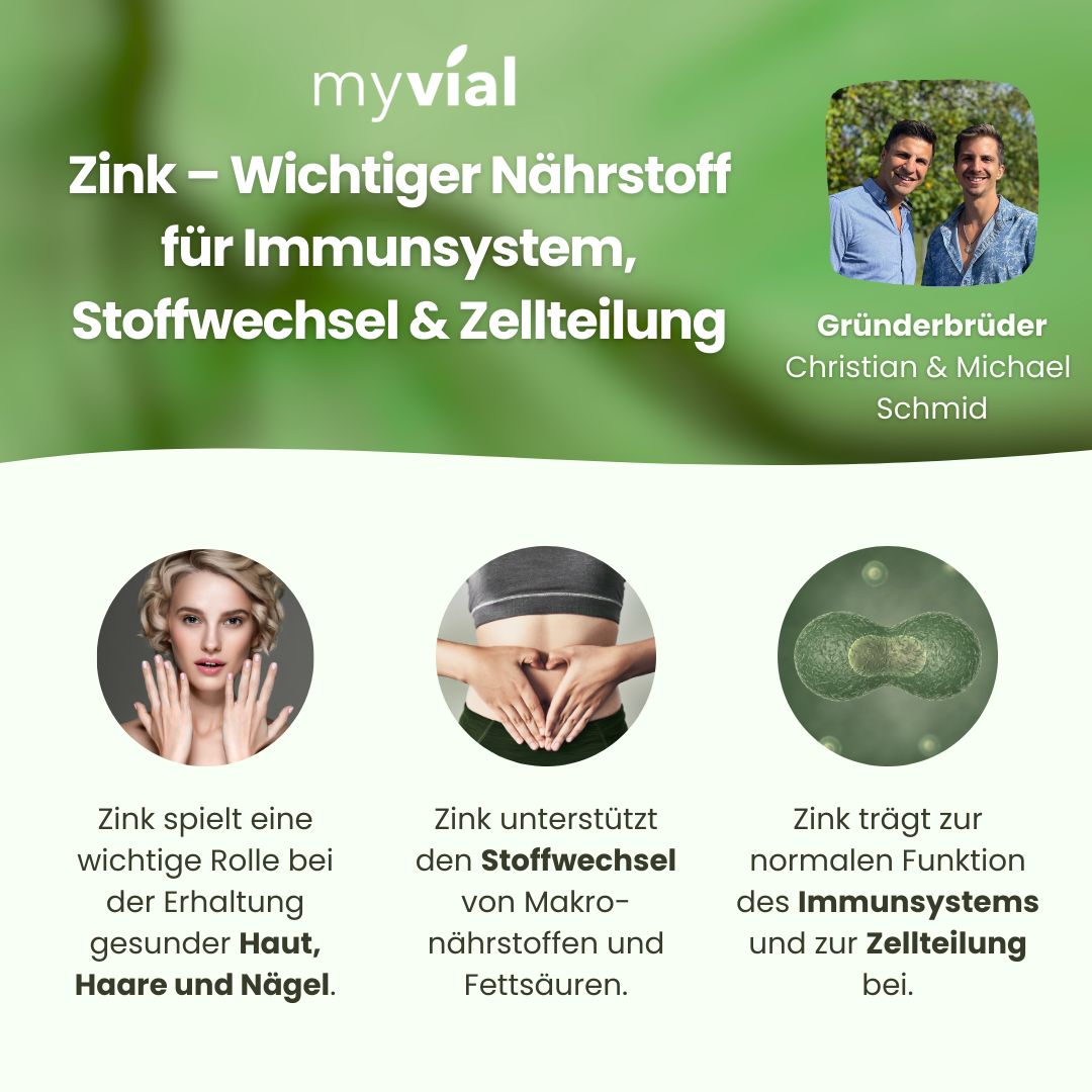 myvial® Zink Tabletten 25 mg hochdosiert - veganes Zinkbisglycinat 365 St
