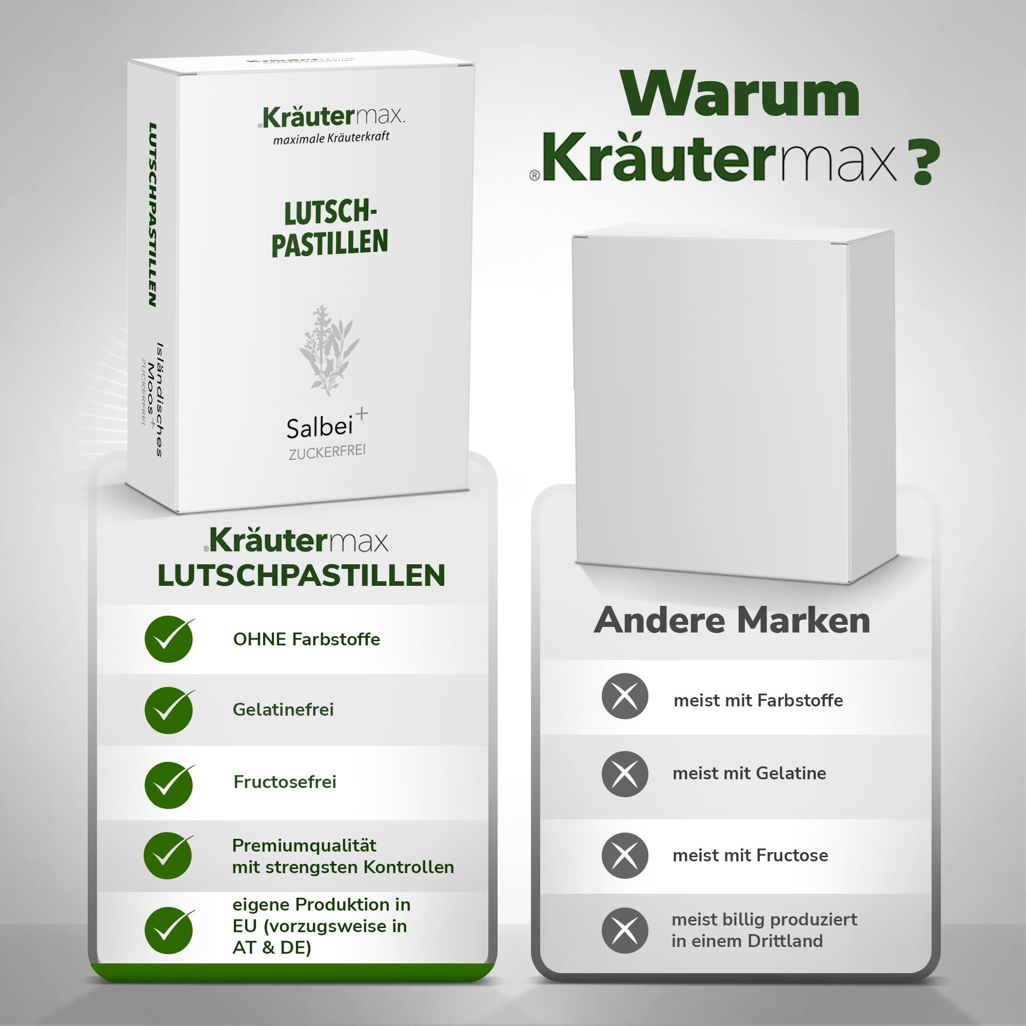 Kräutermax Lutschpastillen Salbei plus Vitamin C - zuckerfrei