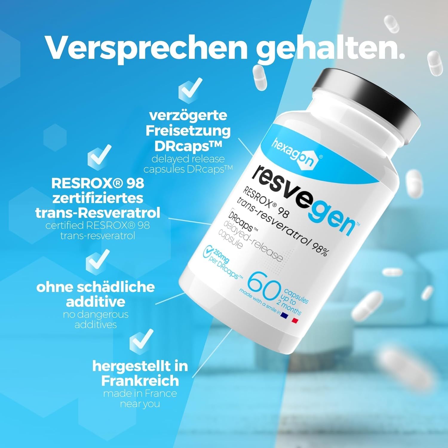 Hexagon Resveratrol Kapsel