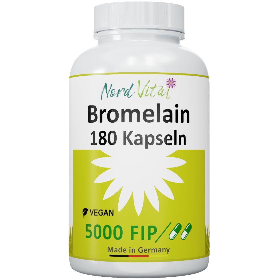 Nord Vital Bromelain - 5000 FIP - 1000 mg pro Tagesdosis – magensaftresistent - Vegan