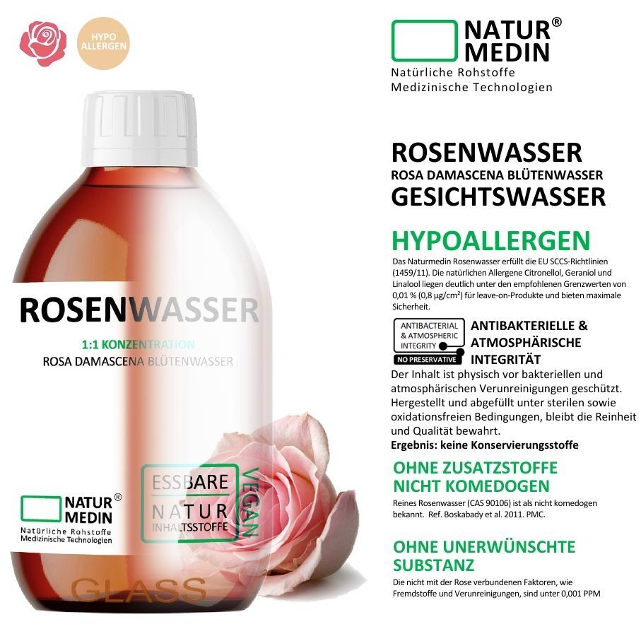 Naturmedin Rosenwasser zum Backen