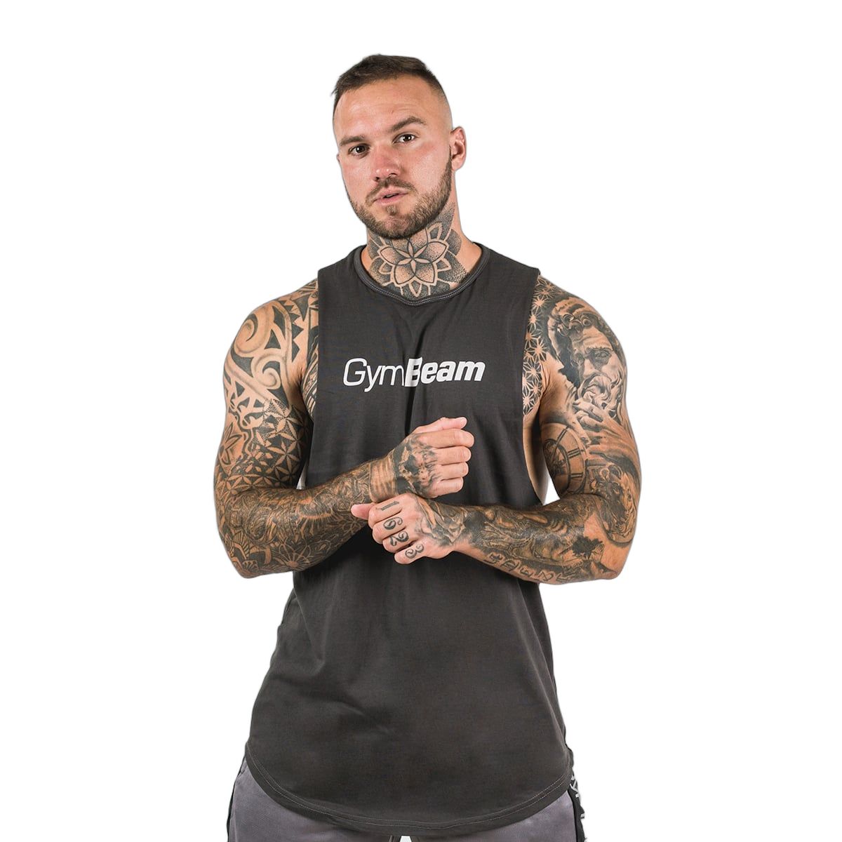 GymBeam Tanktop Herren Cut-Off Loose in Grey 1 St