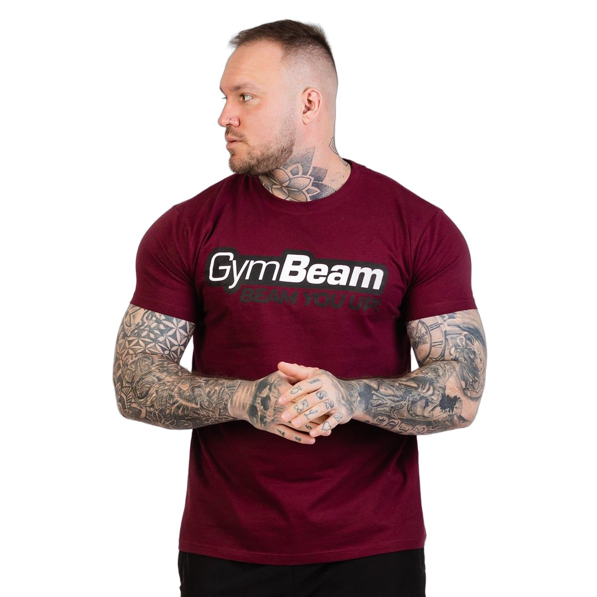 T-shirt uomo Beam Burgundy regular