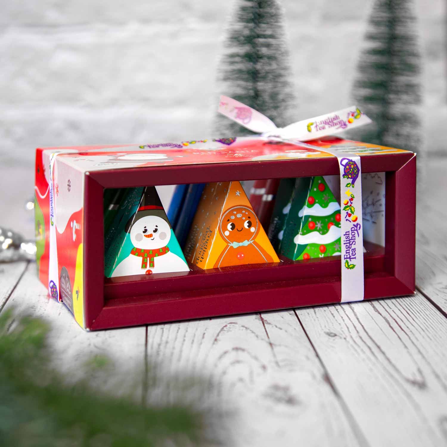 ETS - Teegeschenk mit Schleife Red Santa Christmas bio