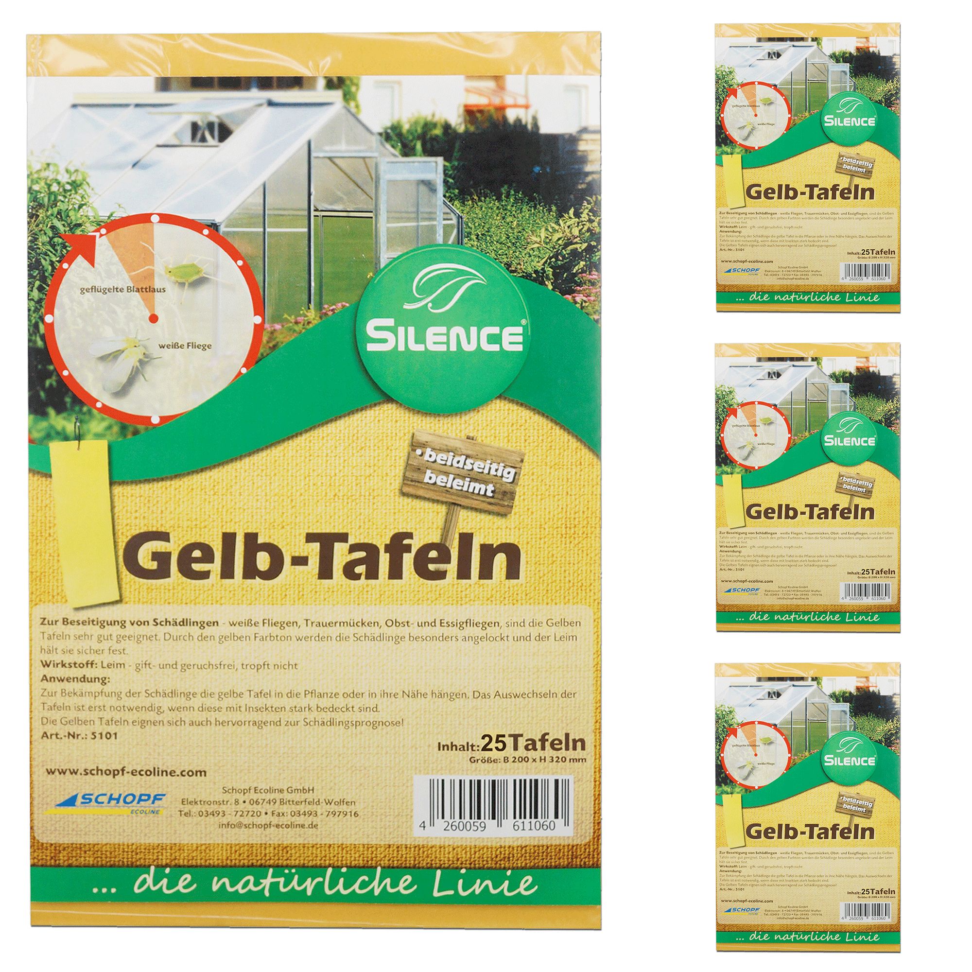 SILBERKRAFT Silence Gelbtafeln (groß)