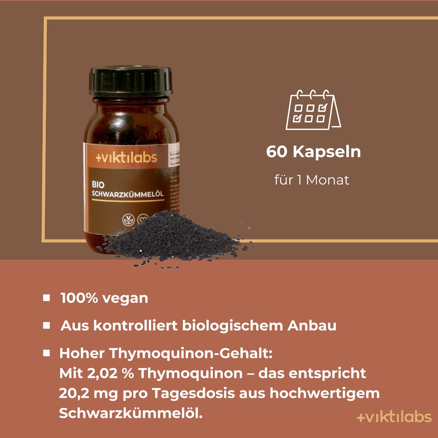 Viktilabs Bio Schwarzkümmelöl aus Ägypten: Natürlich reich an Linolsäure