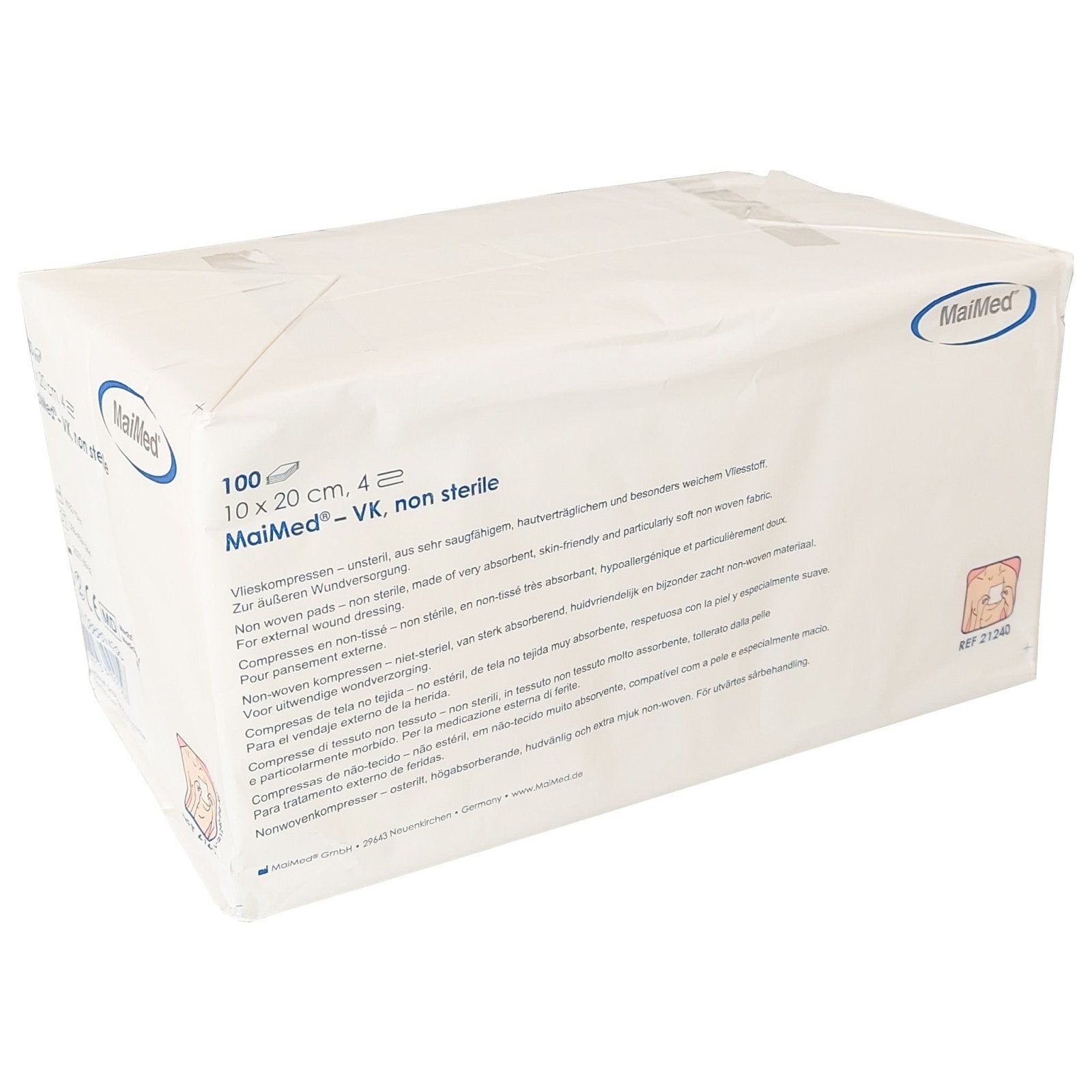 MaiMed Vlieskompressen 20 cm 4-fach unsteril