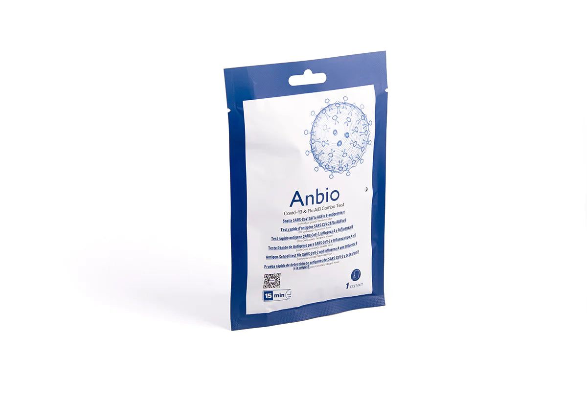 Anbio 3 in 1 Kombitest Influenza A/B & COVID-19 Antigen Schnelltest