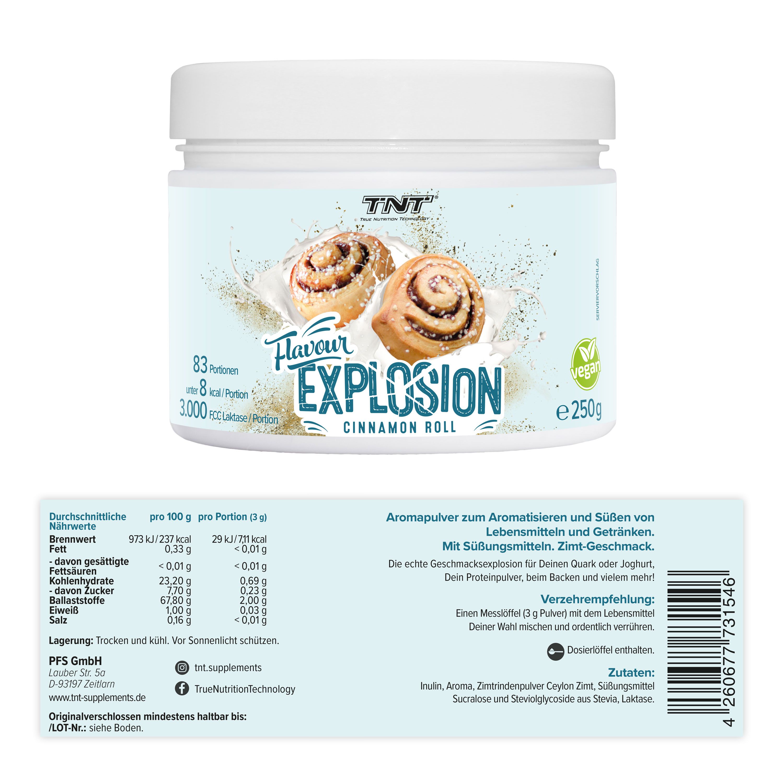 TNT Flavour Explosion - Leckeres Geschmackspulver - nur 8 Kalorien pro Portion