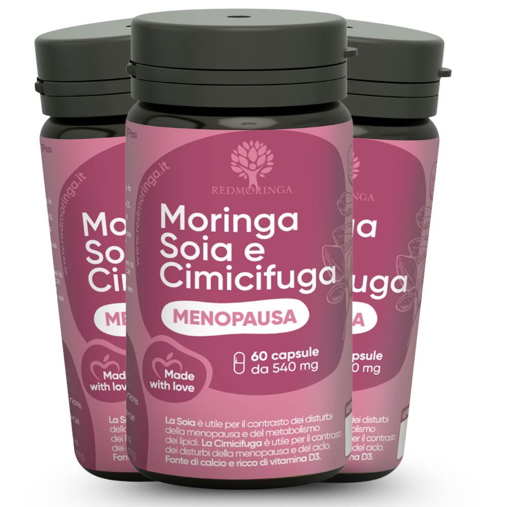 RedMoringa Cimicifuga, Soja-Isoflavone, Vitamine & Bio Moringa 180 Kapseln 3 St