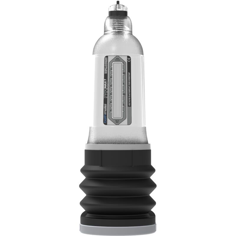 Klarer Zylinder mit schwarzem, geriffeltem Sockel. Enthält eine Skala. Oben befindet sich ein schwarzer Knopf.