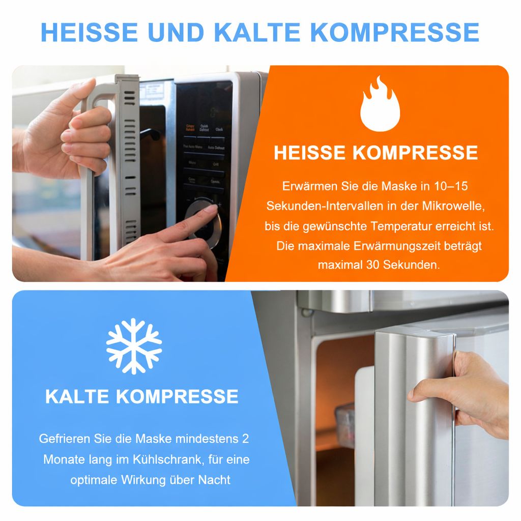 COOL-i Gel Gesichtsmaske,Kalt & Warmanwendung, wiederverwendbar, BPA frei