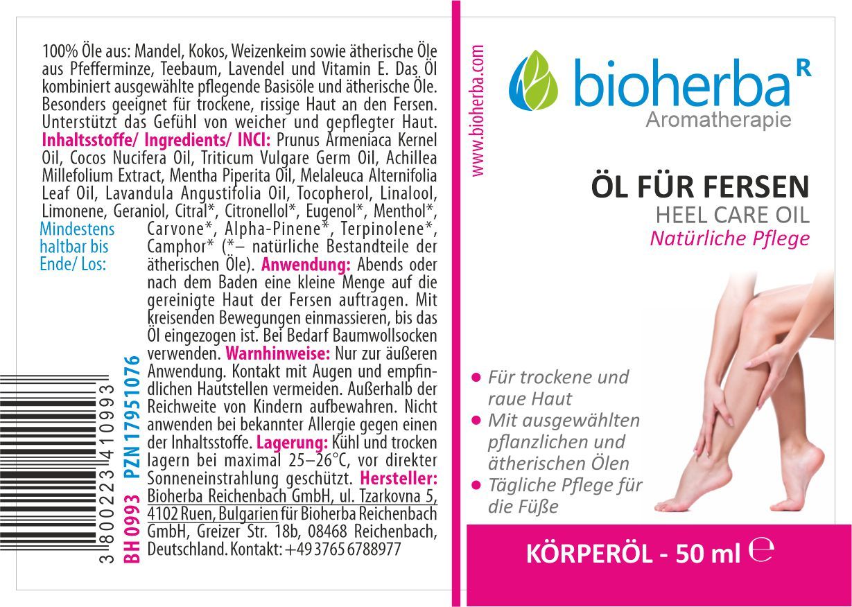 Bioherba Öl für Fersen Heel Care Oil Natürliche Pflege