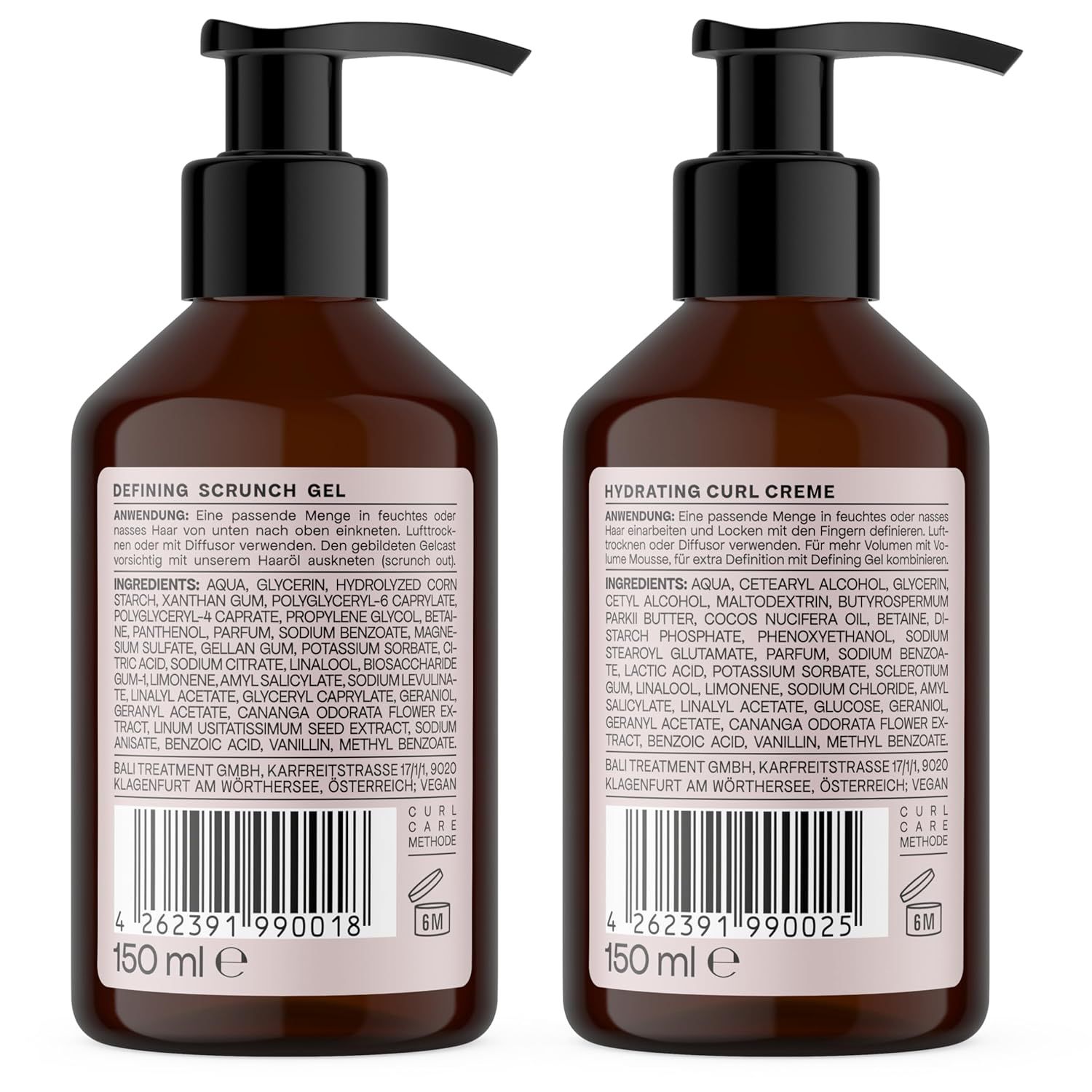 BALI CURLS Definition Duo Set – Curl Defining Gel & Hydrating Curl Cream