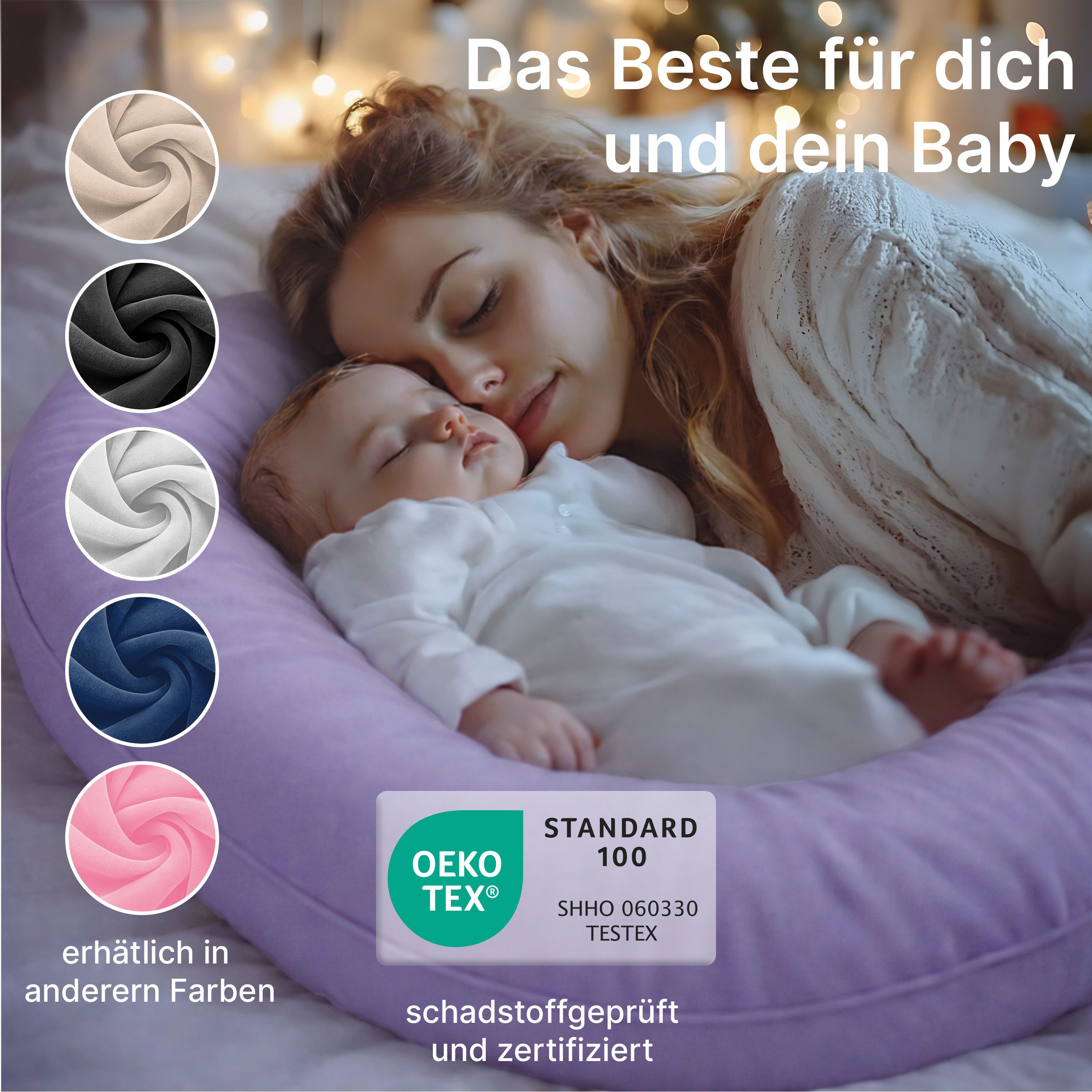 Multifunktions-Körperkissen mit Schlafmaske, Purple