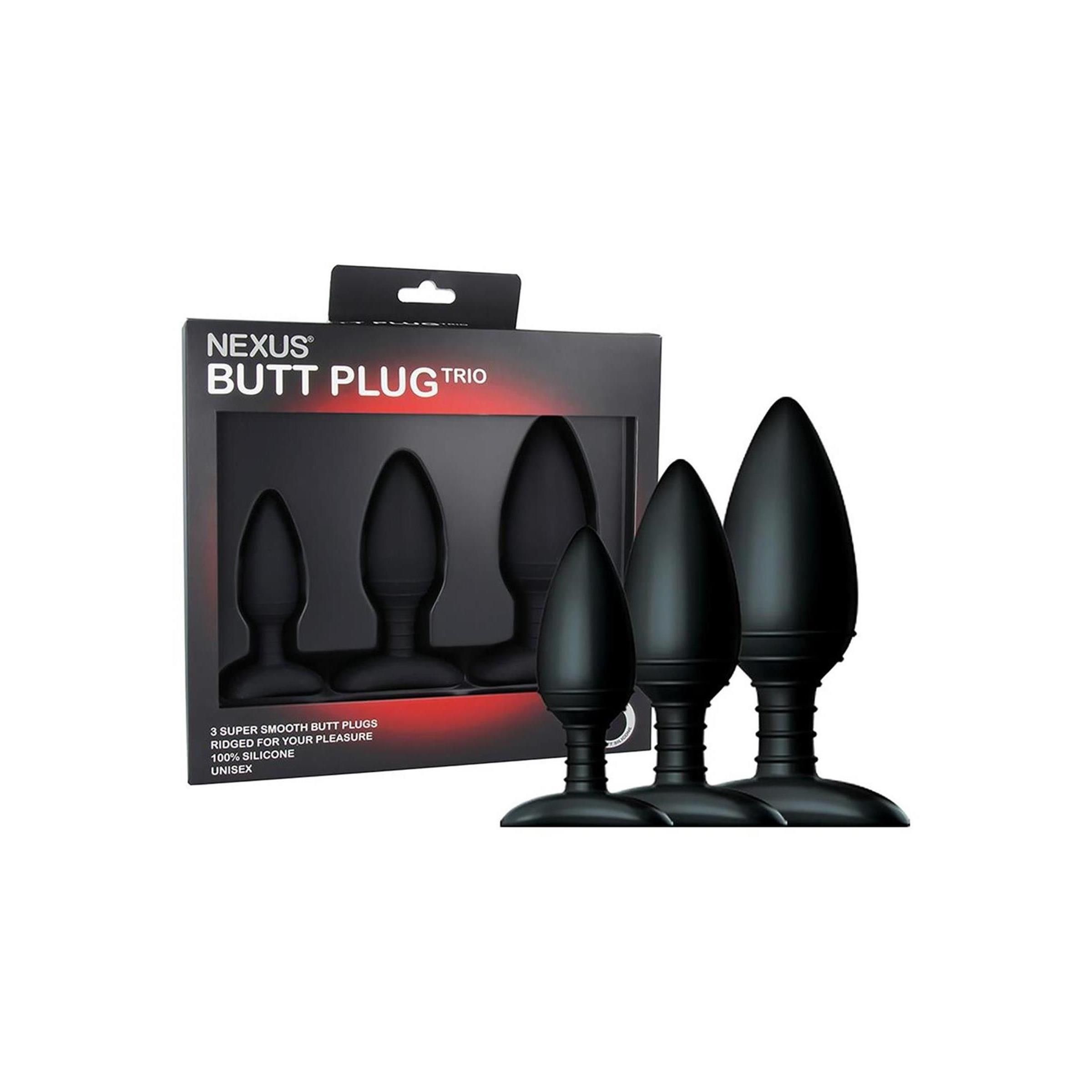 Nexus - Butt Plug Trio - 3 Sturdy Silicone Butt Plugs