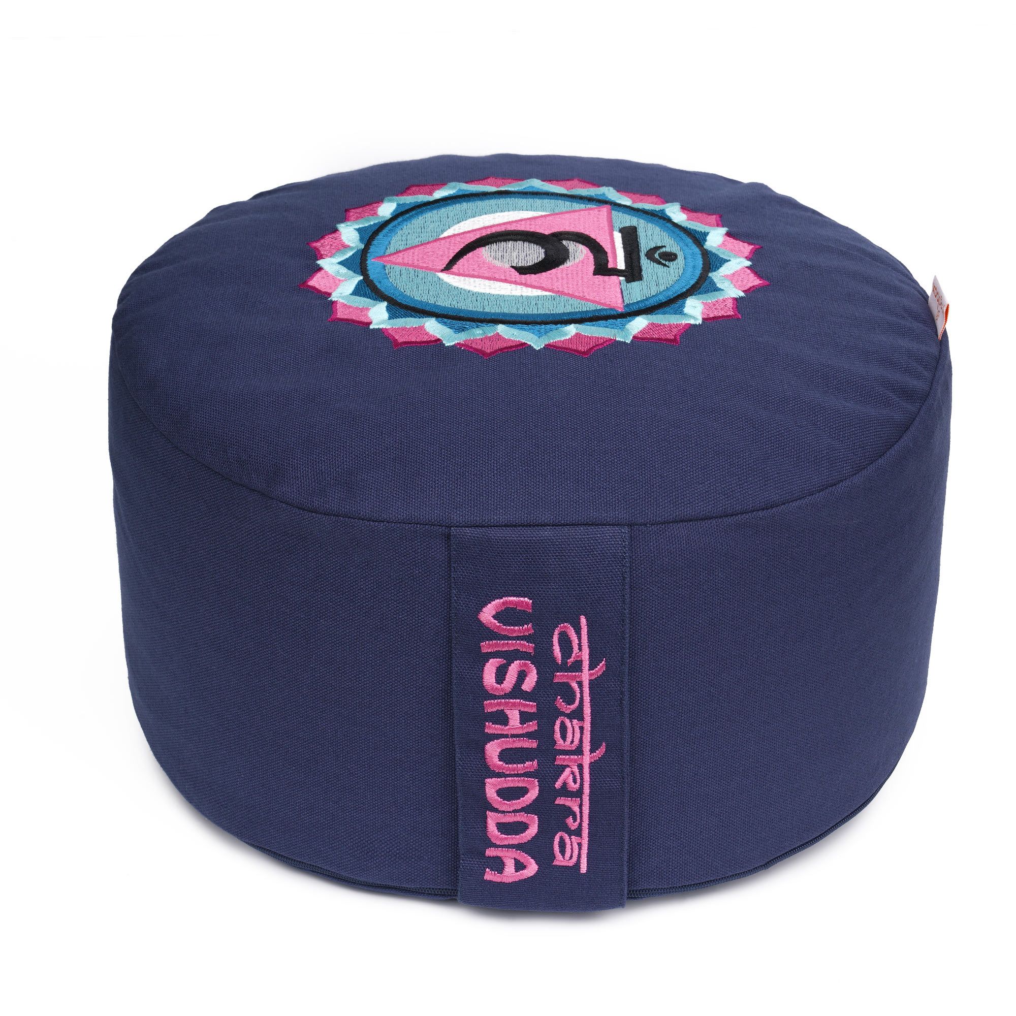 yogabox Yogakissen Chakra - dunkelblau / Symbol: Kehlkopf-Chakra (Vishudda) 33 x 15,0 cm 1 St